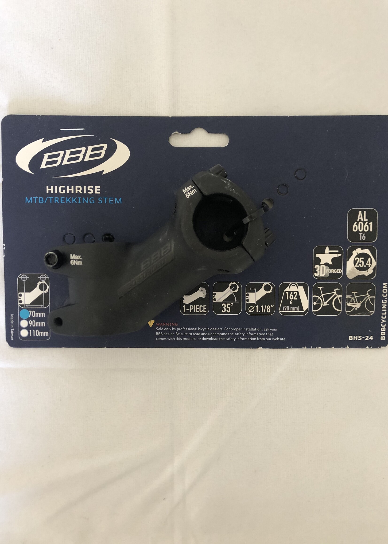BBB BBB MTB Trekking Stuurpen BHS-24 25.4mm 70/110mm