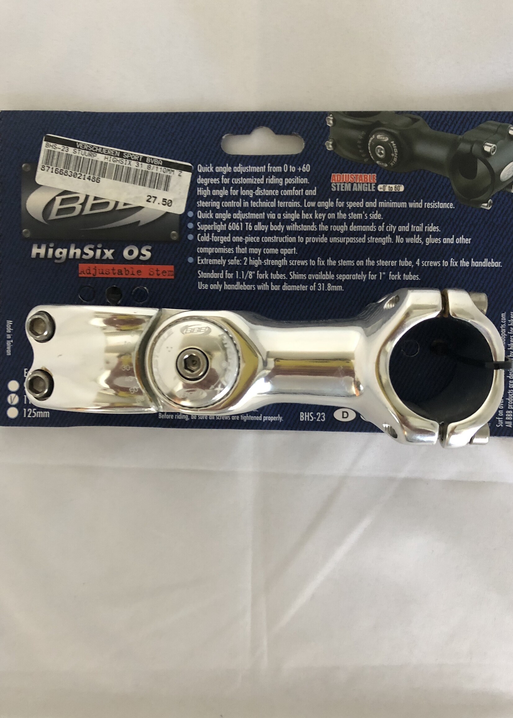 BBB BBB Race Stuurpen Highsix BHS-23 31.8mm 110mm