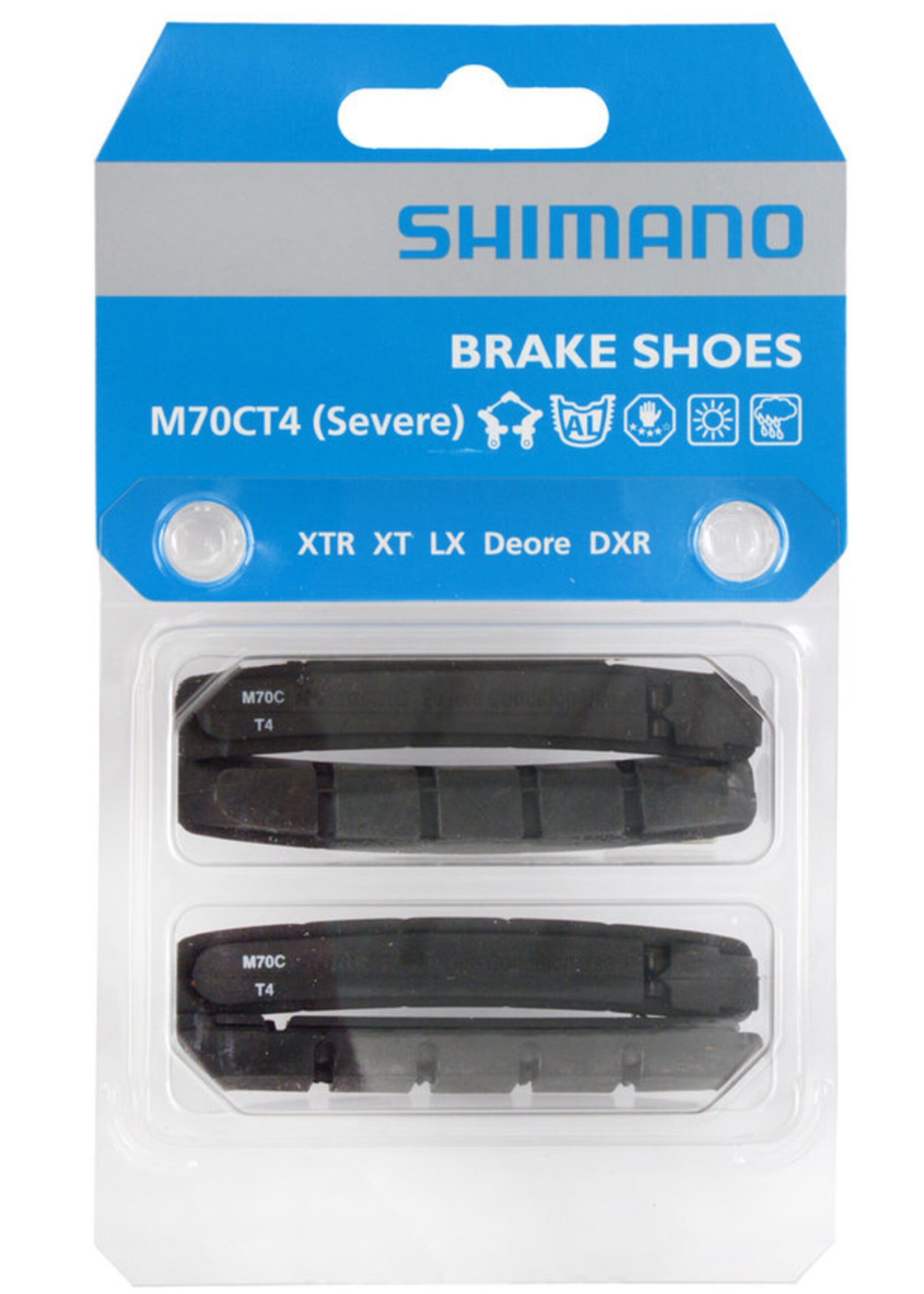 Shimano Shimano remblok M70RCT4 Severe V-brake 72 x 12 mm zwart
