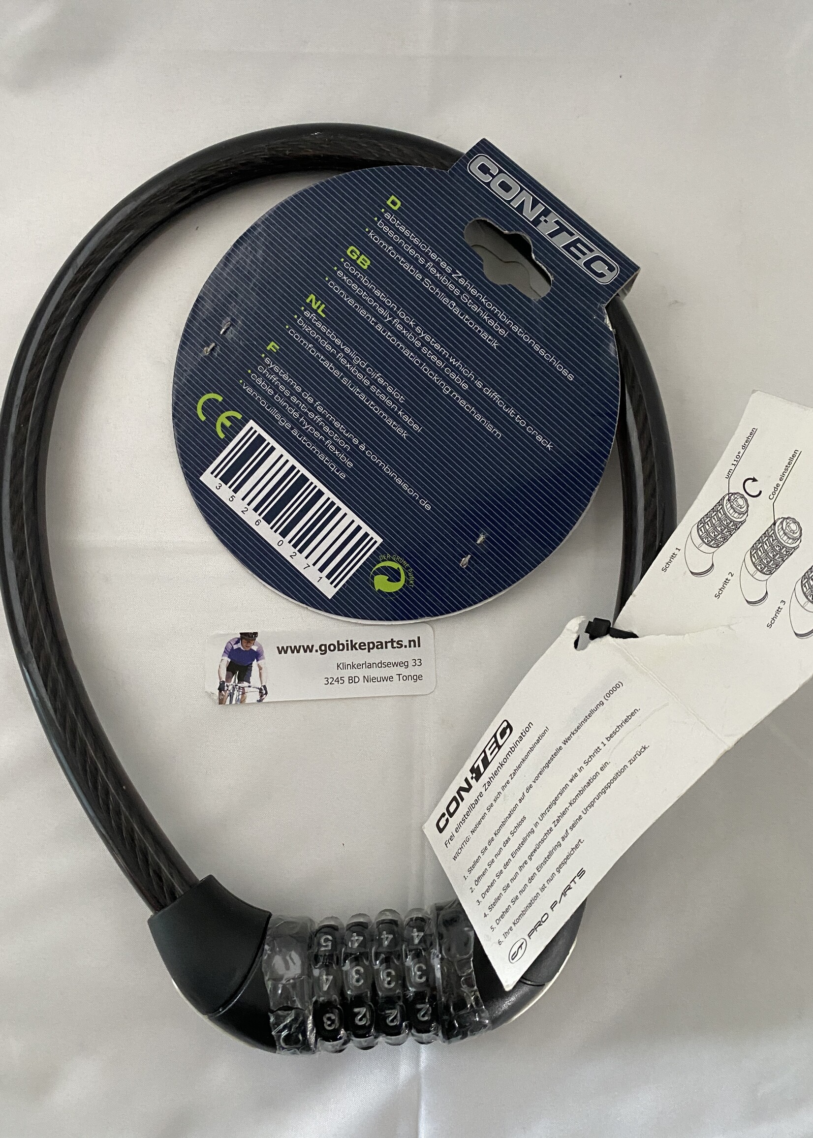 Con-Tec ConTec cijferkabelslot C 300 lengte 65 cm rond 15 mm