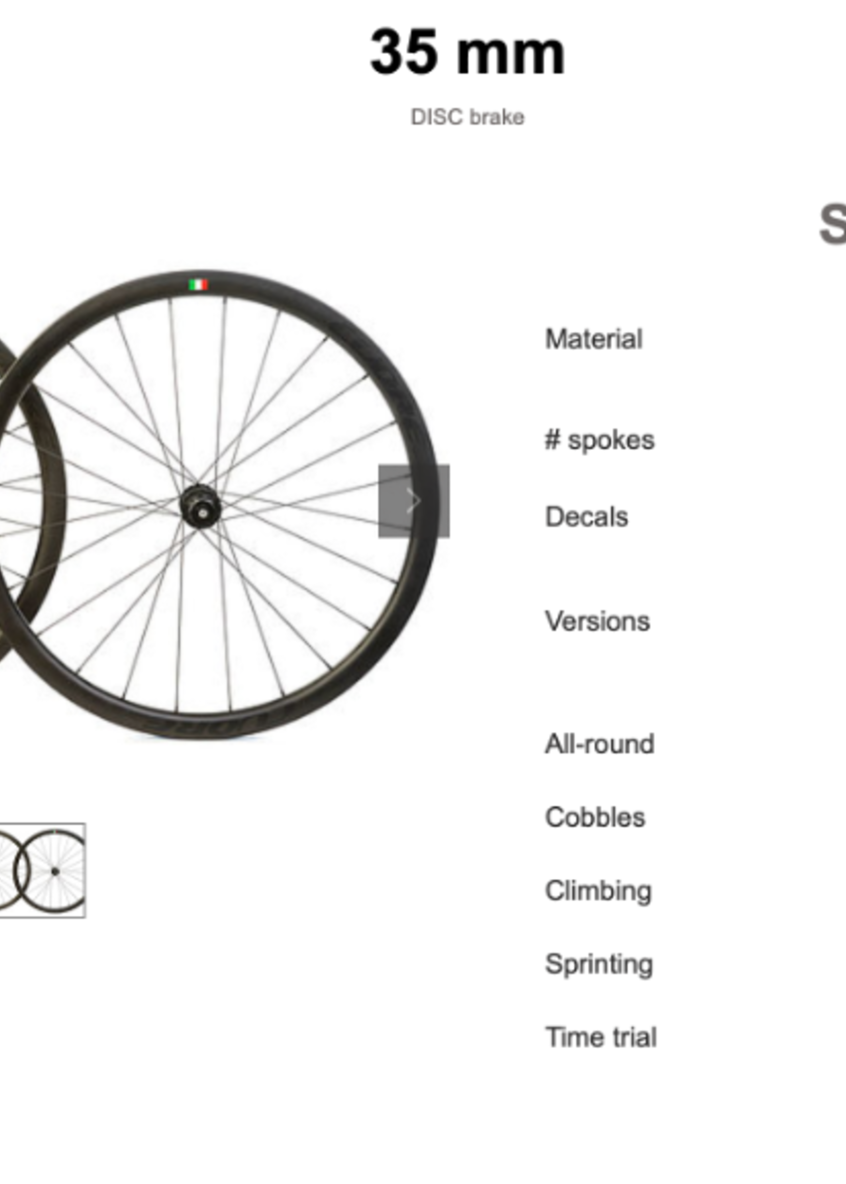 Cuore Cuore Carbon wielen voor disc remmen