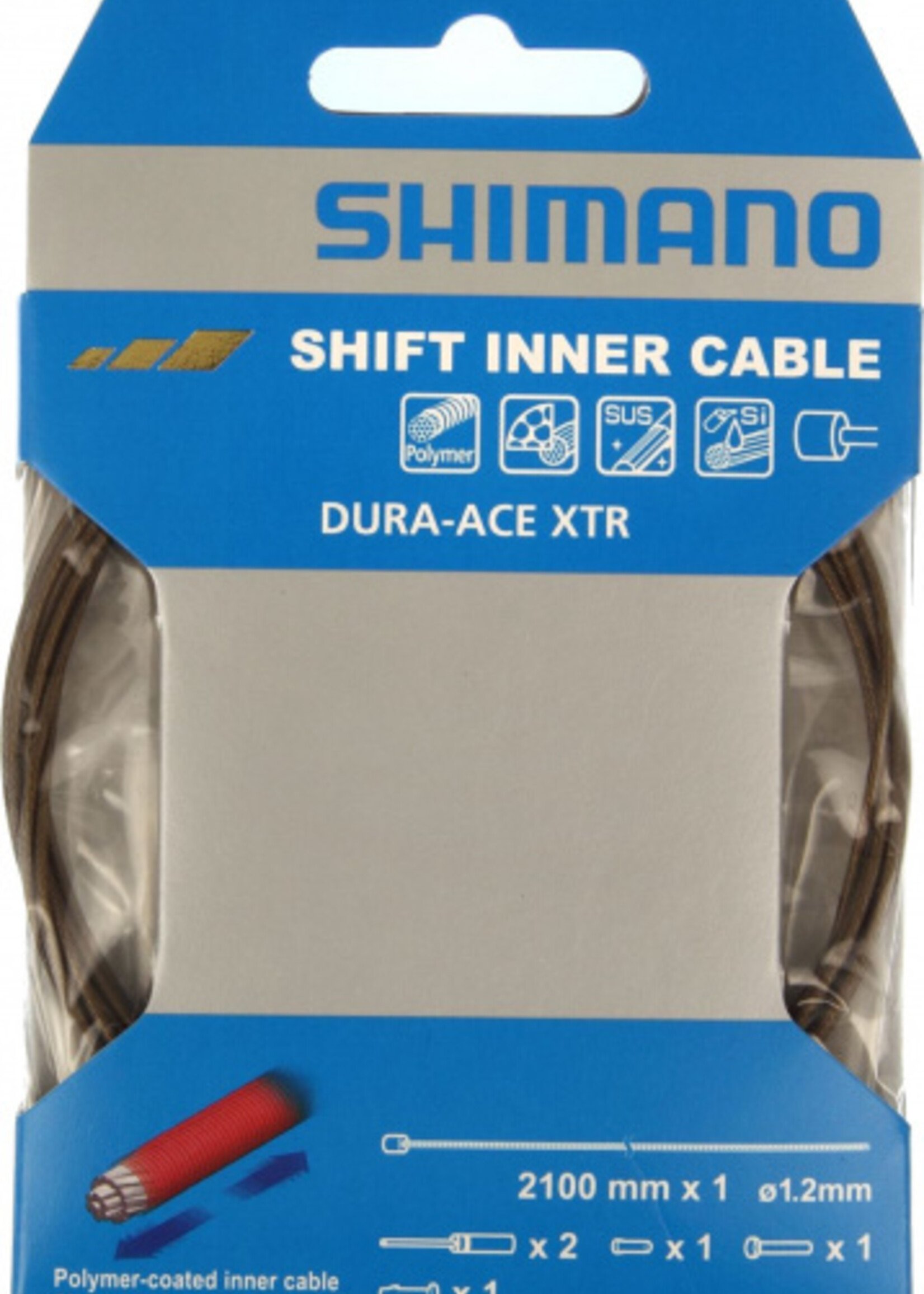 gobikeparts Shifter kabel Dura Ace - XTR  1, 2 x 2100 mm Shimano