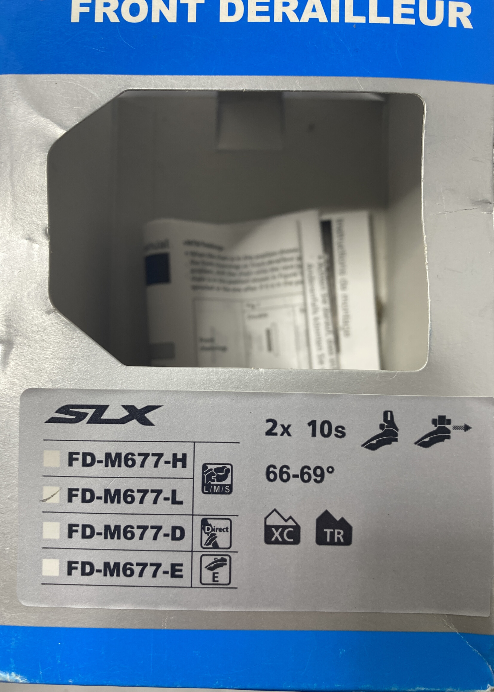 Shimano Shimano SLX FD-M677-L 2 x 10 speed voorderailleur