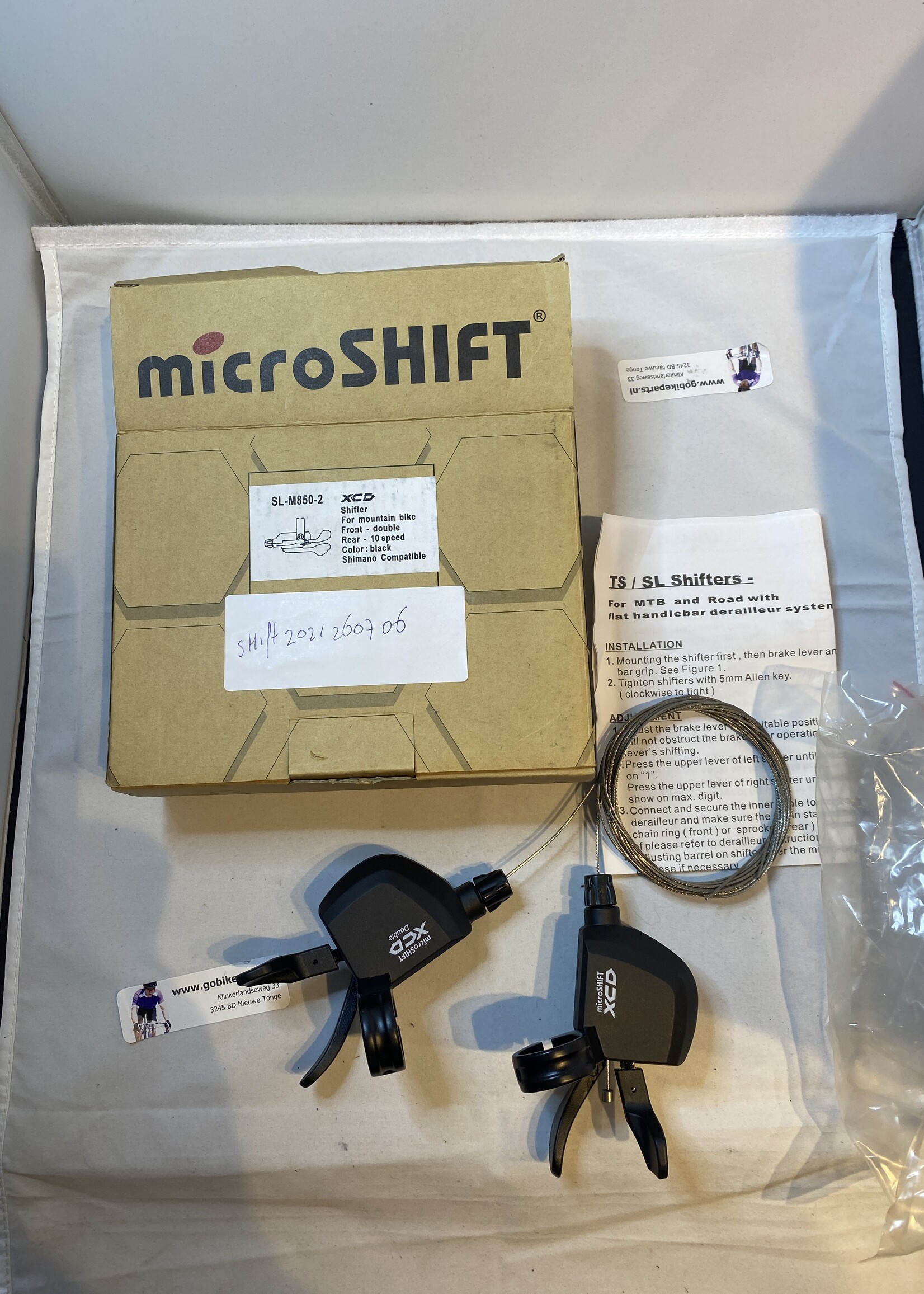 Microshift Microshift MTB shifters 2 x 10 speed XCD  zwart