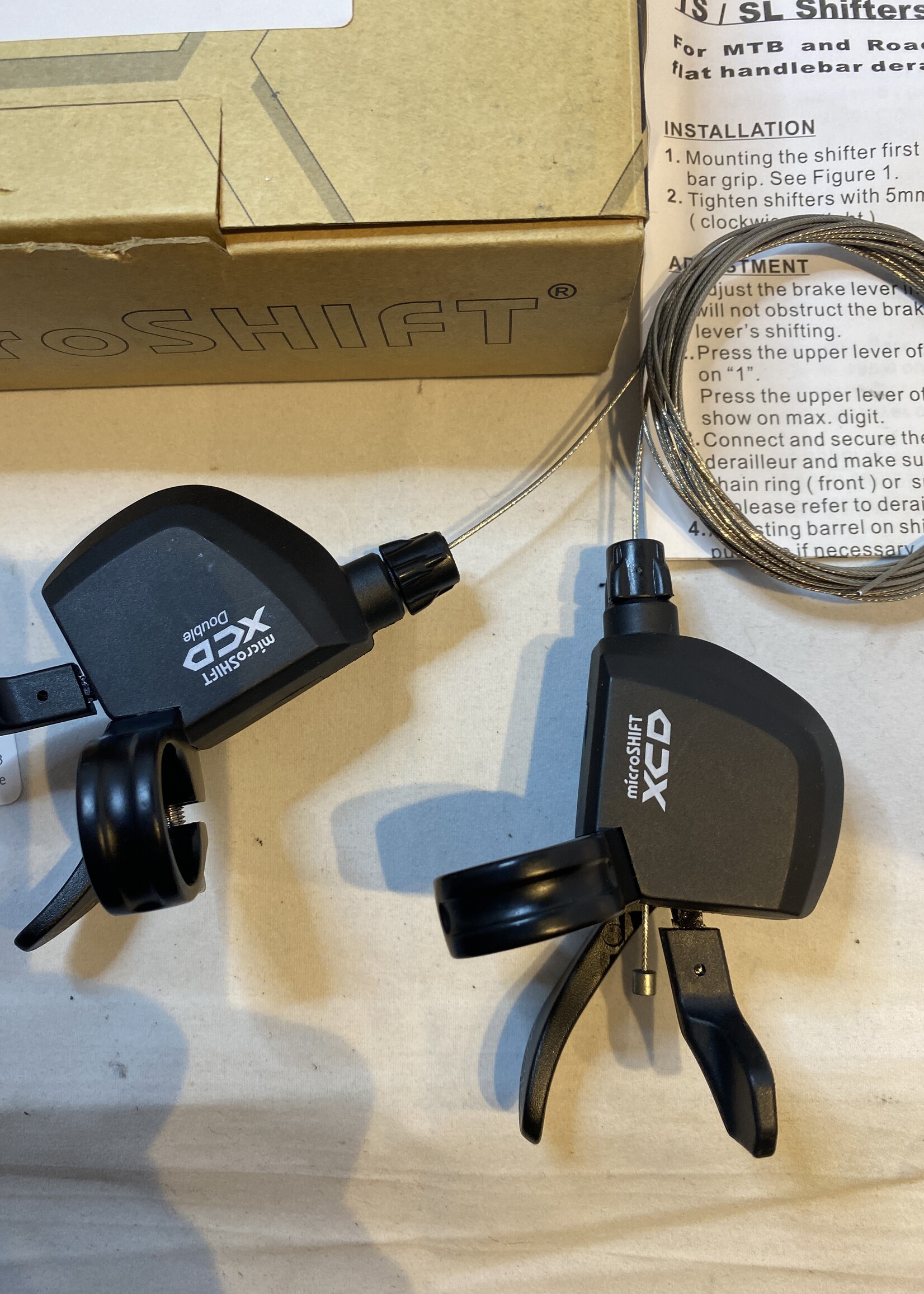 Microshift Microshift MTB shifters 2 x 10 speed XCD  zwart