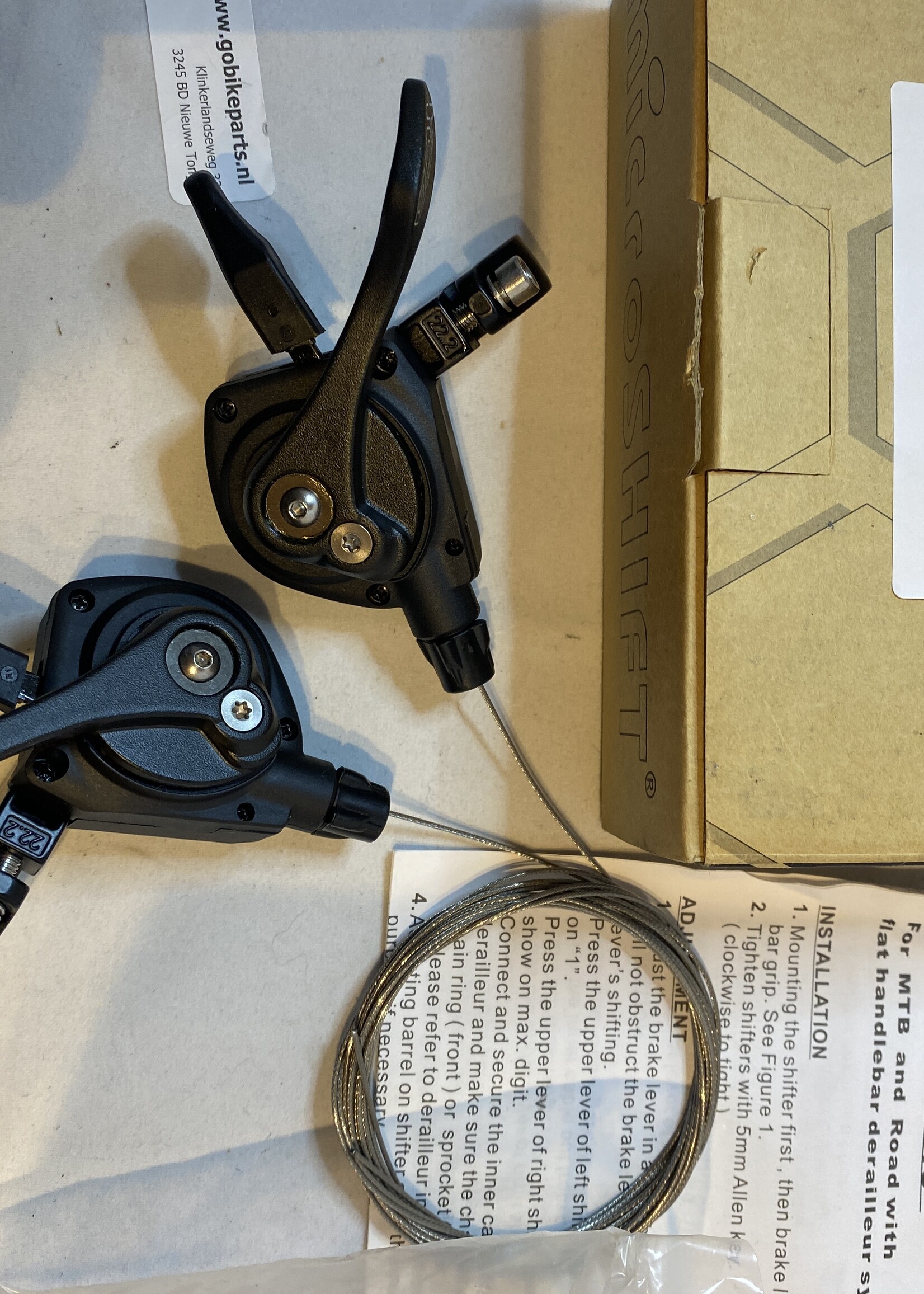 Microshift Microshift MTB shifters 2 x 10 speed XCD  zwart