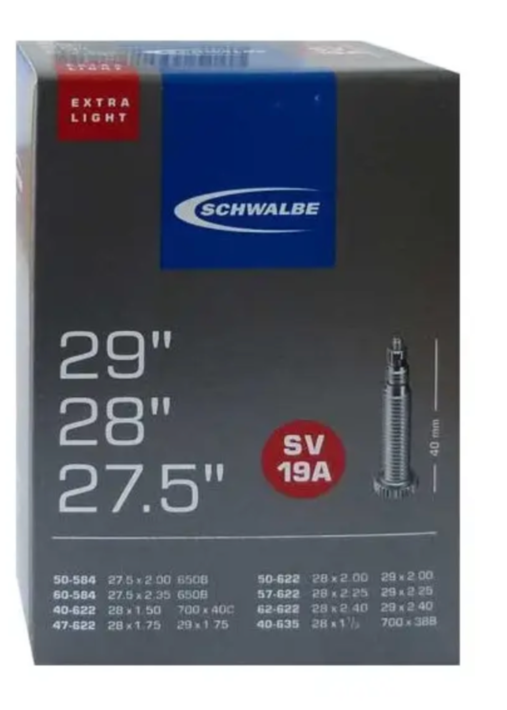 Schwalbe Schwalbe SV 19A 29-28-27.5 binnenband light