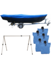 Bootsplane - Set - Hochwertige Boot-Abdeckplane 600D Blau