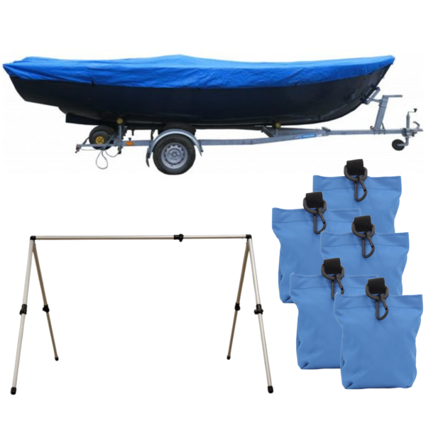 Bootsplane - Set - Hochwertige Boot-Abdeckplane 600D Blau