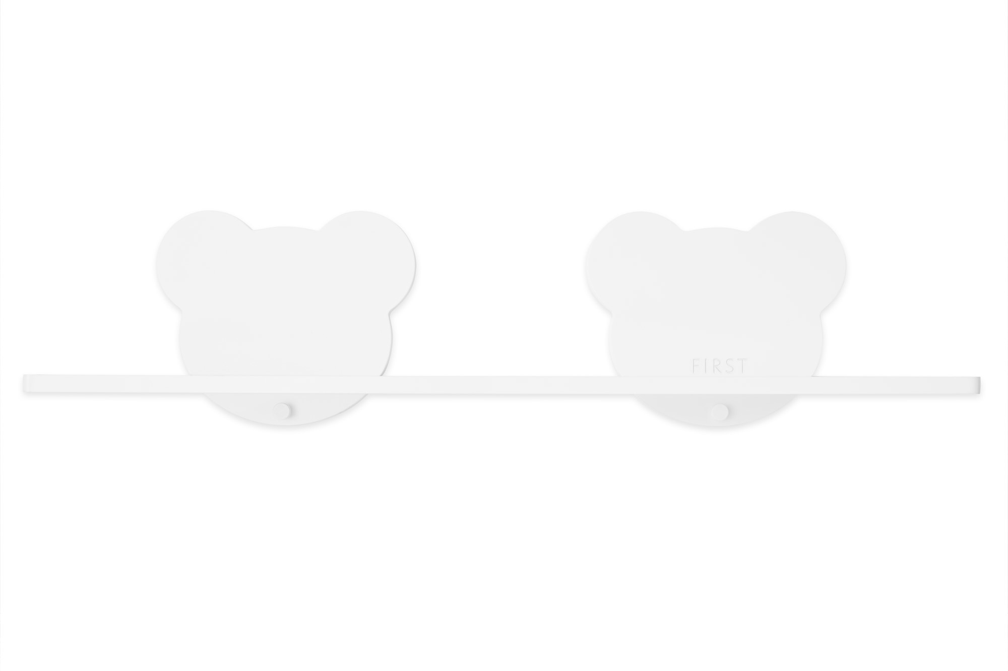 Wandplank teddybeer - Wit-1