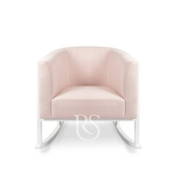 thumb-schommelstoel Cruz Rocker - Blush Pink / White-2