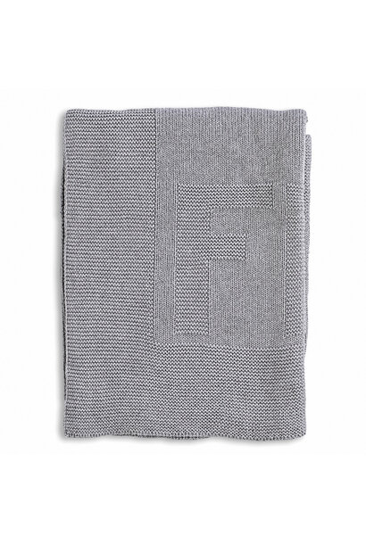 gebreid deken 100x75cm - Essentials Grey