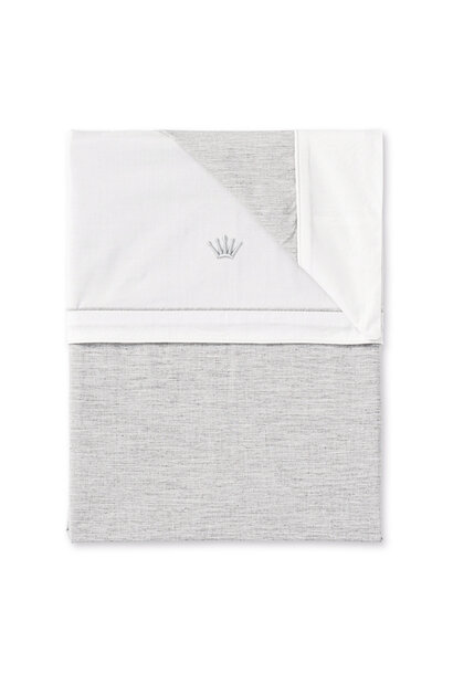 donsdekenovertrek met sloop voor ledikant 100x140cm - Essentials grey