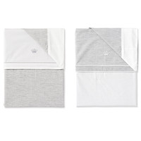 thumb-donsdekenovertrek met sloop voor ledikant - Essentials grey-3
