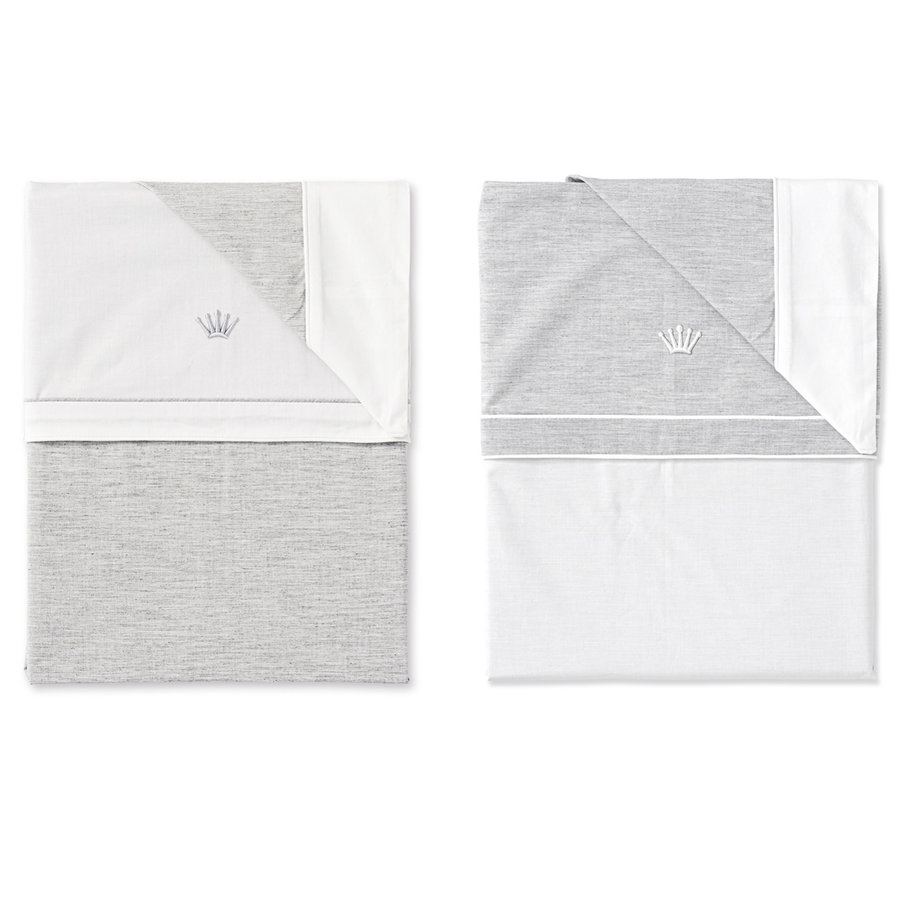 donsdekenovertrek met sloop voor ledikant - Essentials grey-3