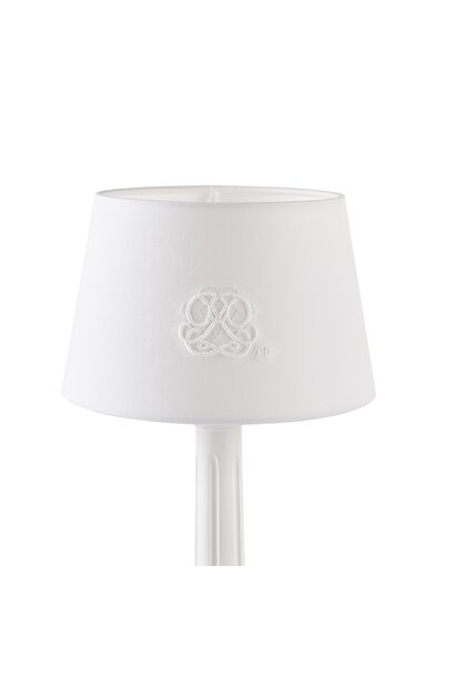 Cotton White kleine lampenkap geborduurd