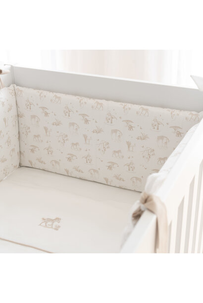 Safari bedbeschermer 70cm - bedrukt