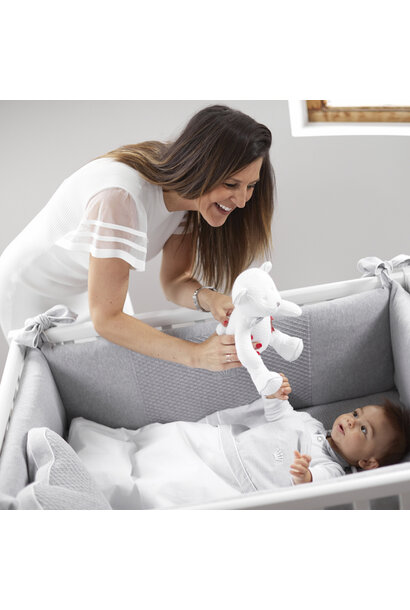 boxomrander 4 delig met strikken - Essentials Grey