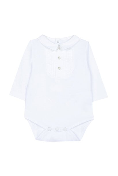 romper katoen met kraagje - wit