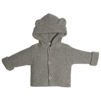 gebreid babyjasje van wol en cashmere - grijs