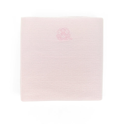  Théophile & Patachou Cotton Pink doopdeken 100x135cm - gewafeld 