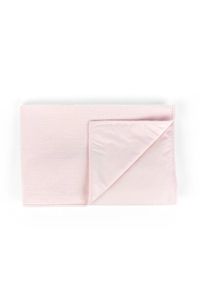 Cotton Pink doopdeken 100x135cm - gewafeld