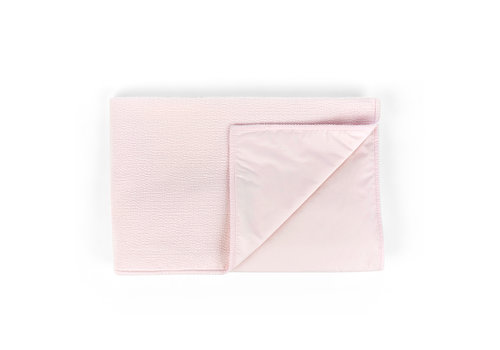  Théophile & Patachou Cotton Pink doopdeken 100x135cm - gewafeld 
