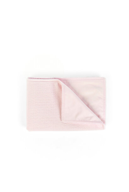 Cotton Pink doopdeken 65x80cm - gewafeld