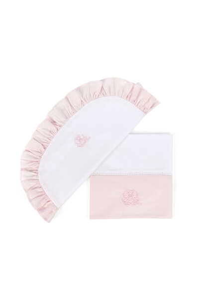 Cotton Pink wieglaken + sloop