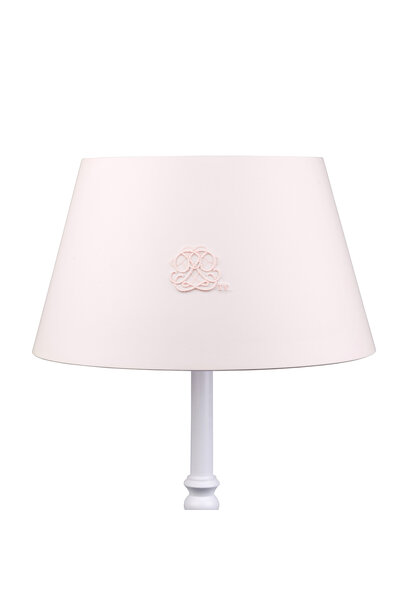 Cotton Pink grote lampenkap geborduurd
