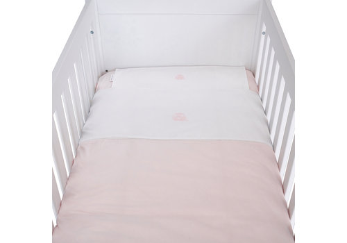  Théophile & Patachou Cotton Pink donsovertrek bed 100x135cm  + sloop - katoen 