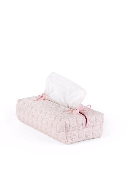 Cotton Pink hoes voor kleenex-doos - gewafeld