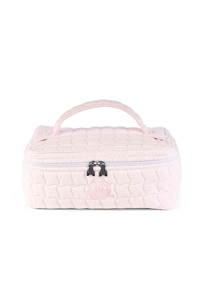 Cotton Pink toilettas met 1 handvat - gewatteerd
