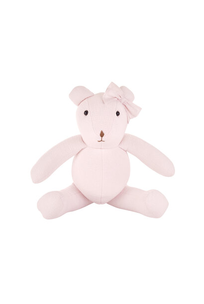 Cotton Pink beer Patachou strik oor - gewafeld