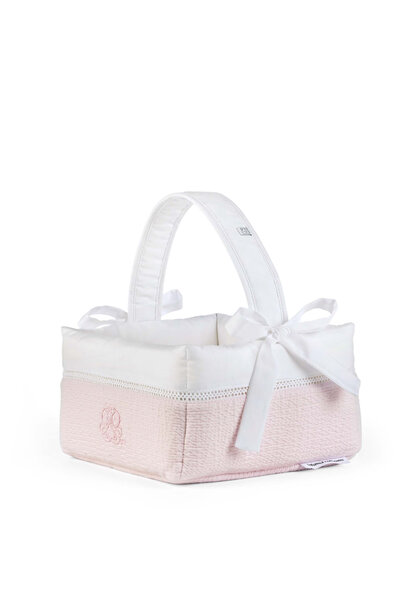 Cotton Pink verzorgingsmand - gewafeld