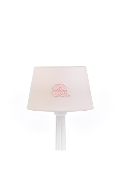 Cotton Pink kleine lampenkap geborduurd