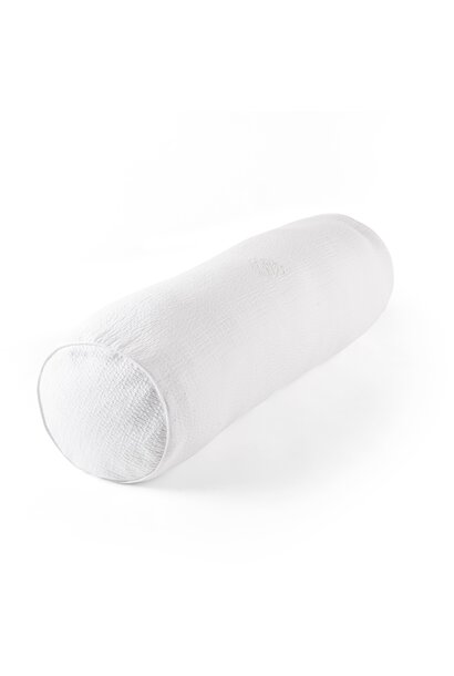 Cotton White Rolkussen geborduurd - Gewafeld