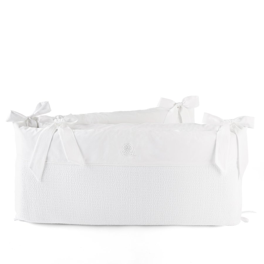 Cotton White Bedbeschermer 60cm - Gewafeld (60x60x60cm) H:32cm-2
