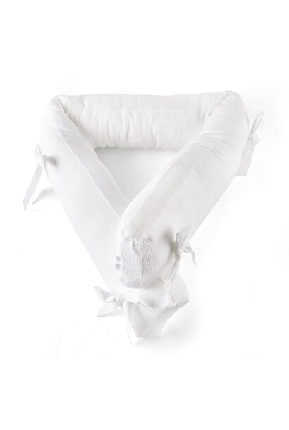 Cotton White Bedbeschermer 210 cm - Gewafeld H: 18 cm