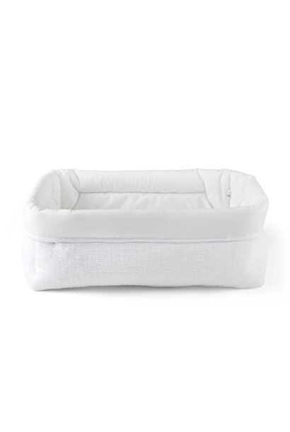 Cotton White Verzorgingsmand vierkant - Gewafeld