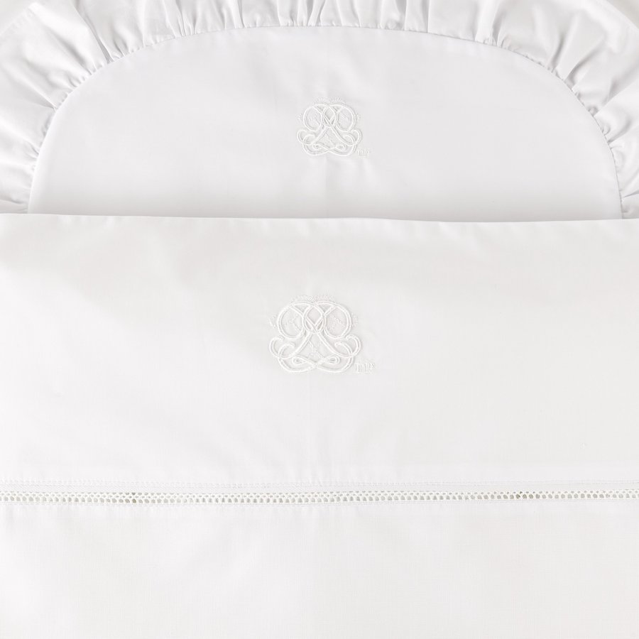 Cotton White Donsovertrek wieg 80x80cm + sloop-2