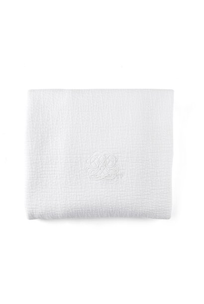 Cotton White Doopdeken wieg 65x80cm - Gewafeld