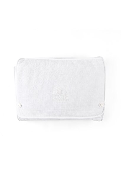 Cotton White Reis waskussen - Gewafeld