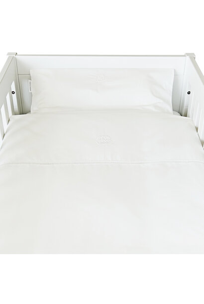 Cotton White Donsovertrek bed 100x135cm  + sloop - katoen
