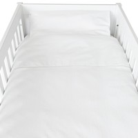 thumb-Cotton White Donsovertrek bed 100x135cm  + sloop - Gewafeld-1