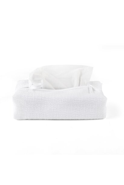 Cotton White Hoes voor kleenex-doos - Gewafeld