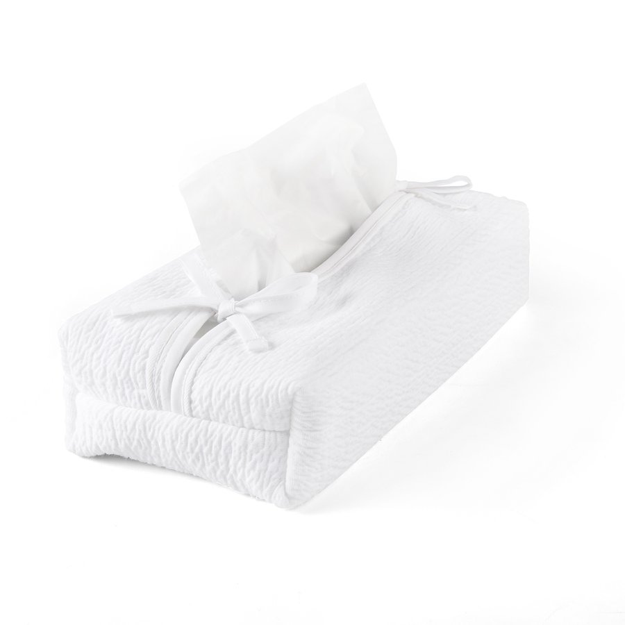 Cotton White Hoes voor kleenex-doos - Gewafeld-2