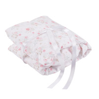 Pink Flower hoeslaken bed 60x120cm - geprint