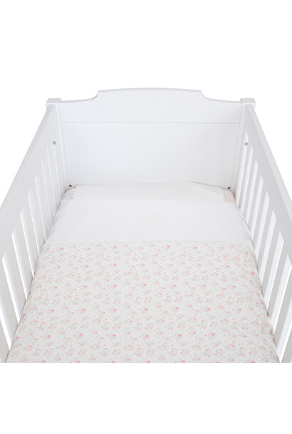 Pink Flower donsovertrek bed 100x135cm  + sloop