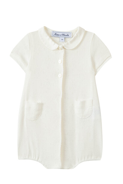 romperpakje met ajour details - offwhite